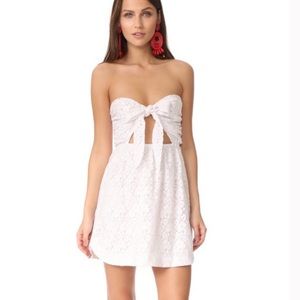 For Love and Lemons strapless tie mini dress